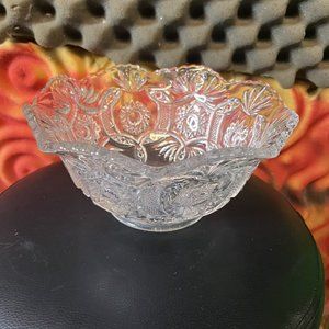 Antique EAPG Sunburst Salad Bowl Mckee Glass Early 1900's